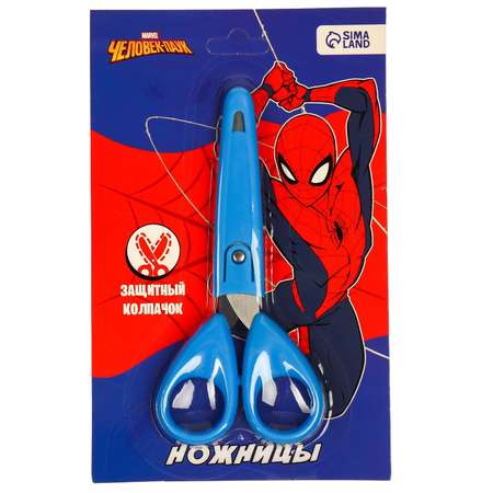 Ножницы детские 13см Marvel с защитным колпачком Человек-паук