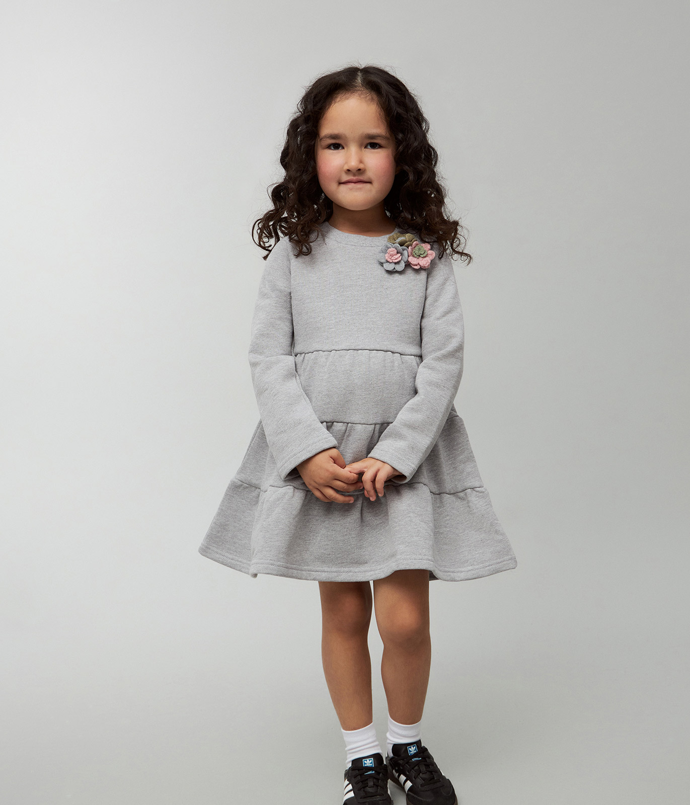 Платье Totti Kids AW23TKG028/Платье детское/Серый меланж - фото 3