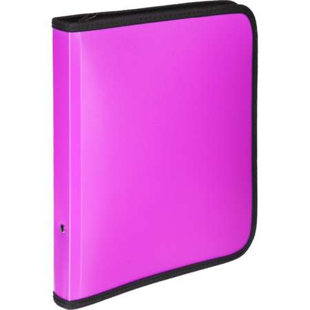 Папка Attache конверт на молнии с 3-х сторон Neon A5 розовый 3 шт