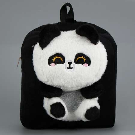 Рюкзак детский плюшевый Milo Toys «Панда« цвет черный