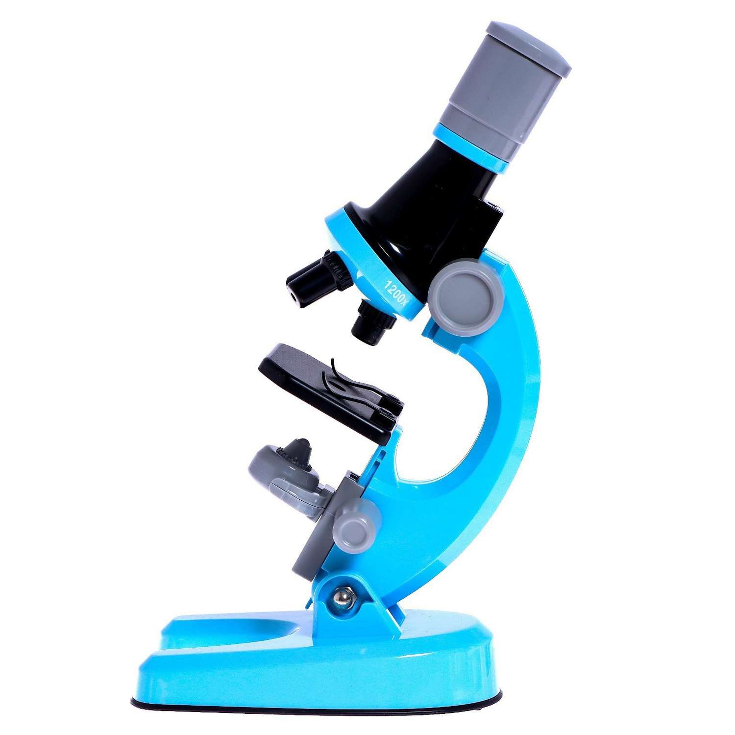 Микроскоп Sima-Land детский «Юный ботаник» кратность х100 х400 х1200 голубой подсветка - фото 4