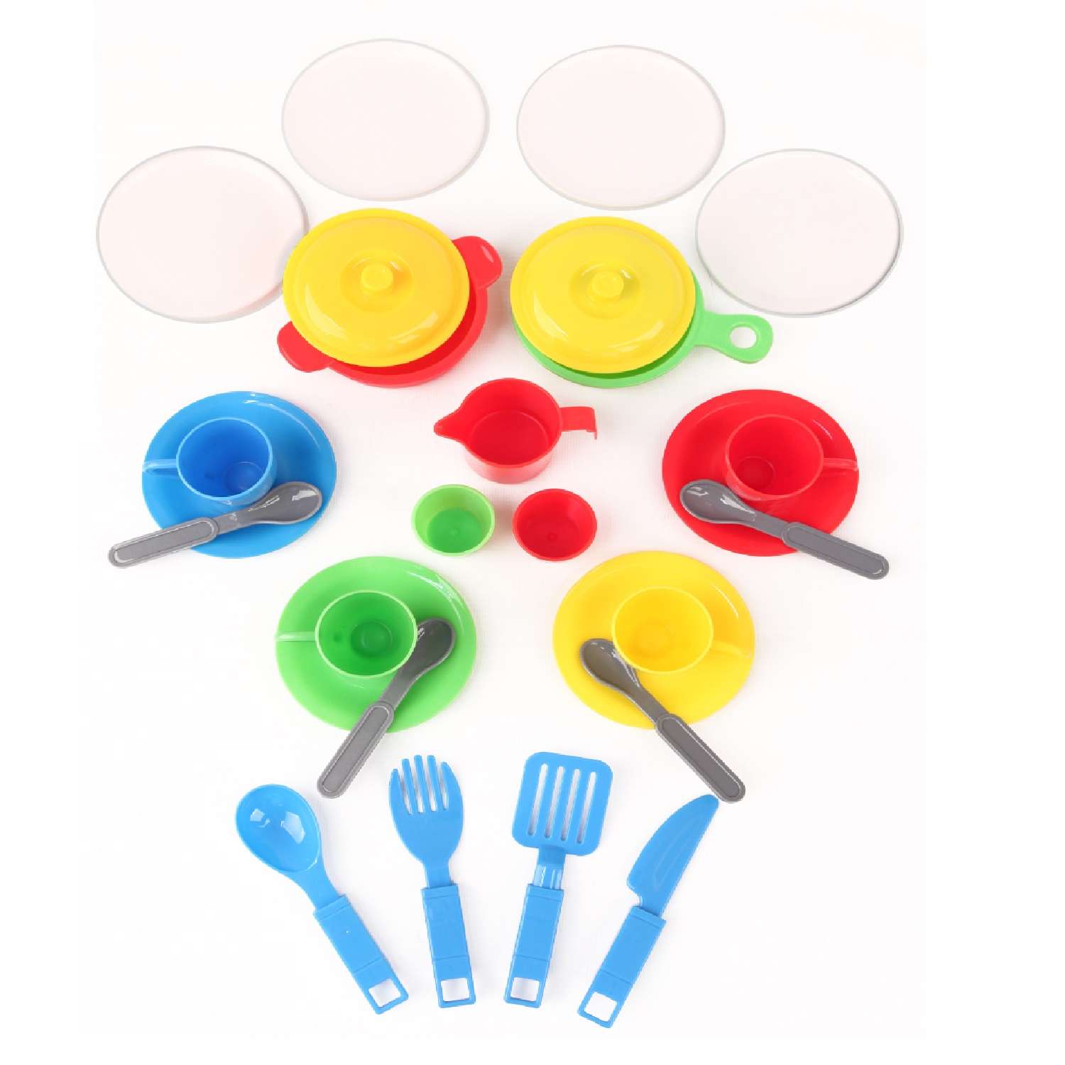 Игровой набор для кухни Green Plast игрушечная посуда детская в сумочке 27 элементов - фото 2