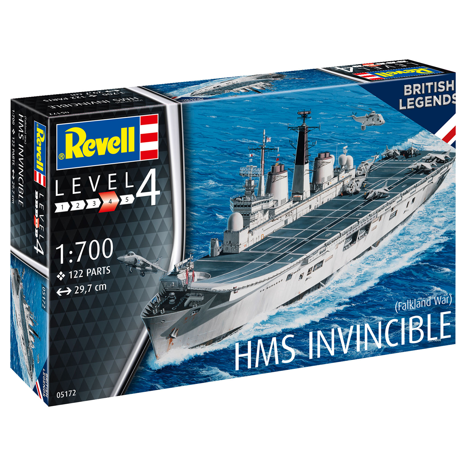 Сборная модель Revell Линейный крейсер HMS Инвинсибл Фолклендская война 05172 - фото 4