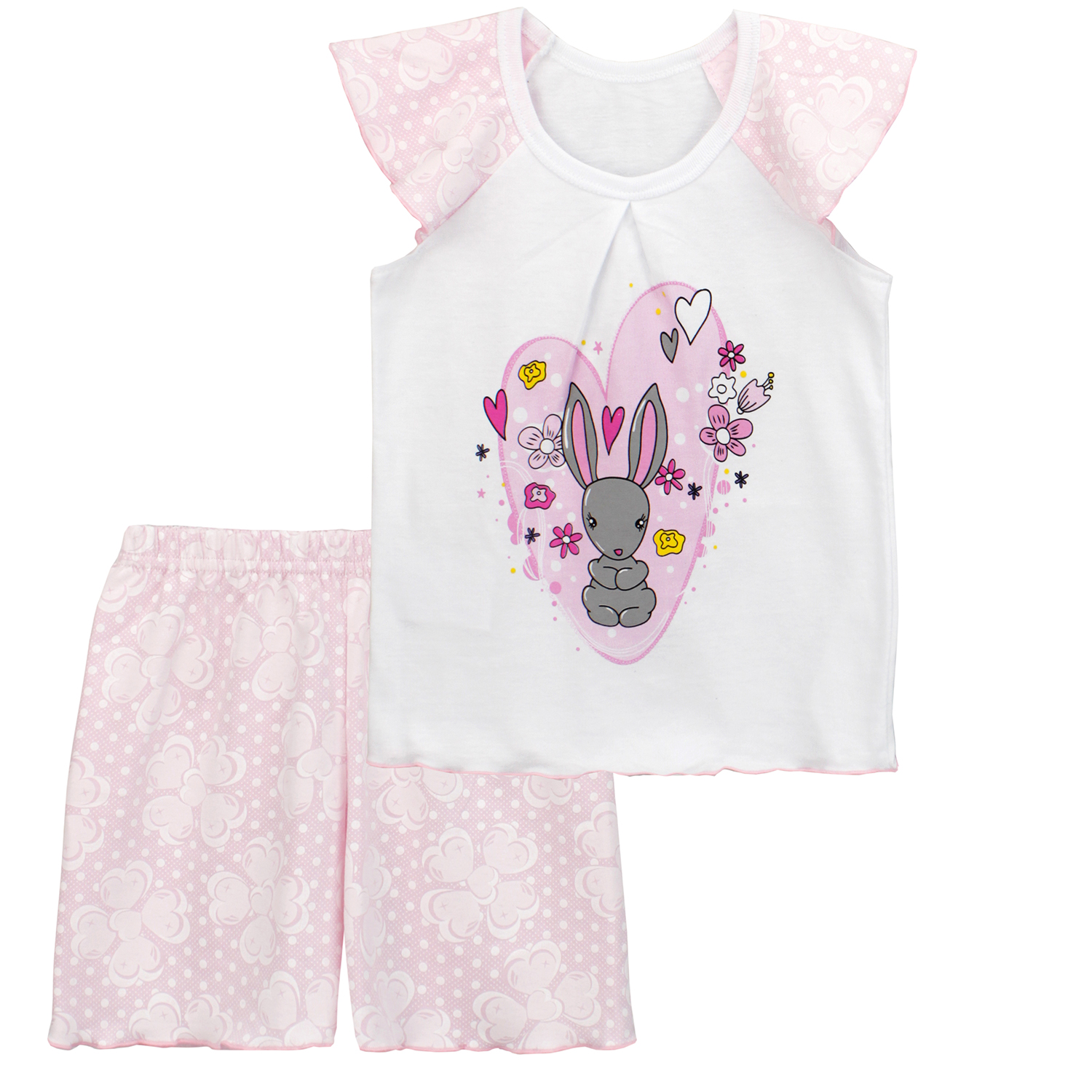 Пижама Babycollection 00-00025796белый бледно-розовый - фото 1