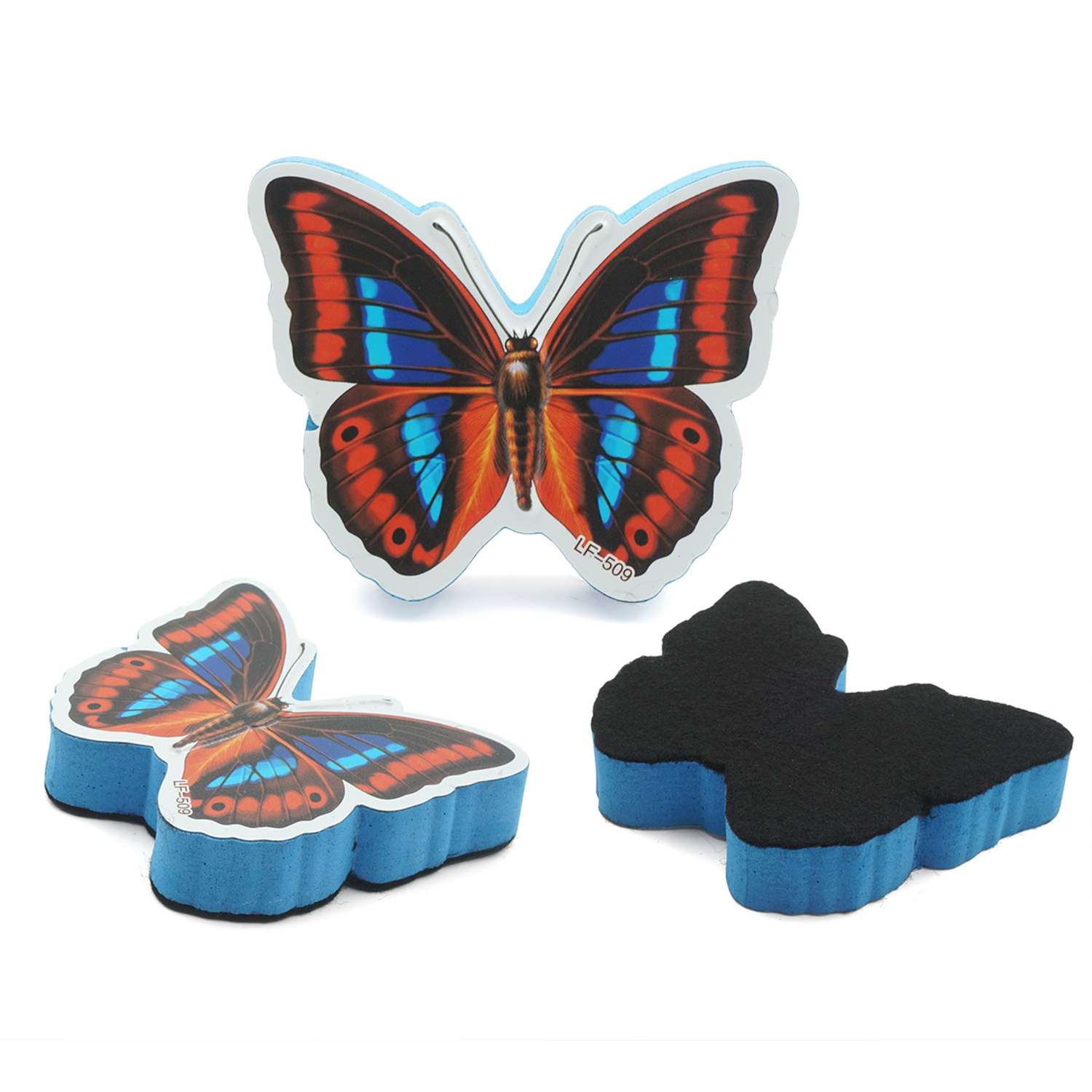 Губка для доски Darvish магнитная пластиковая стиратель маркера Бабочка ассорти 1 шт - фото 2