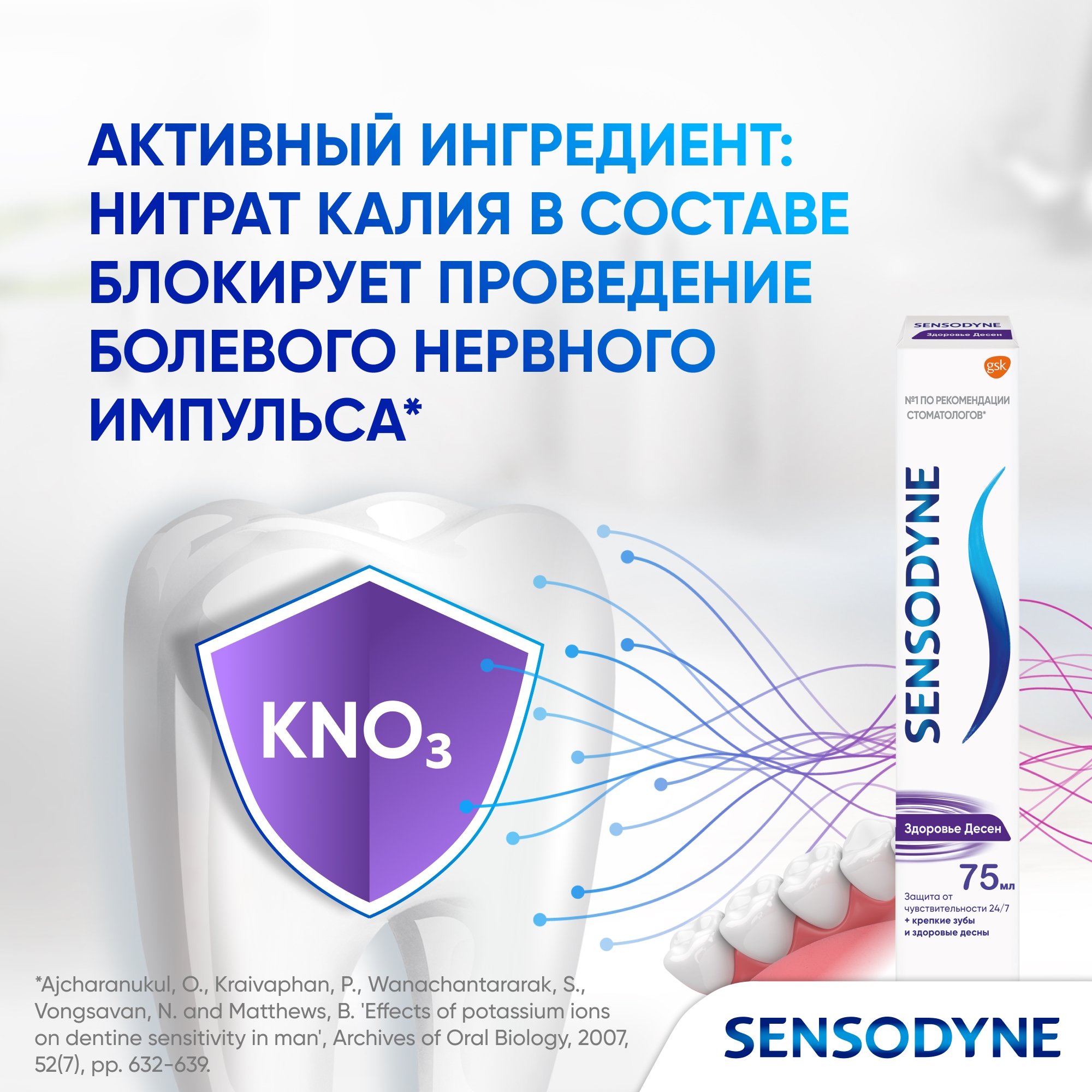 Зубная паста Sensodyne Здоровье Десен 75 мл - фото 3