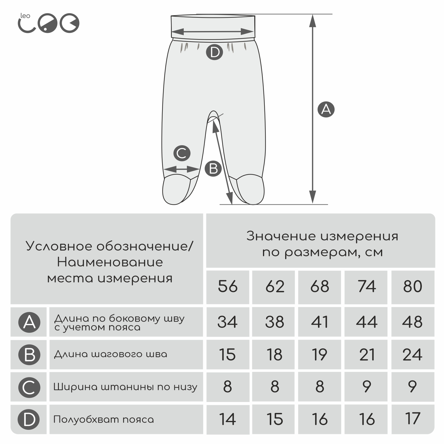 Ползунки 3 шт LEO 1001А-18_фисташковый/серый - фото 2