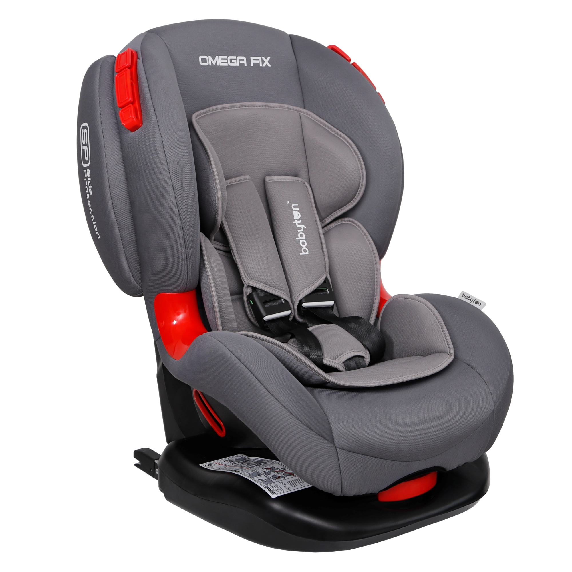 Автокресло Babyton Omega Fix Grey Isofix 1/2 (9-25 кг) - фото 16