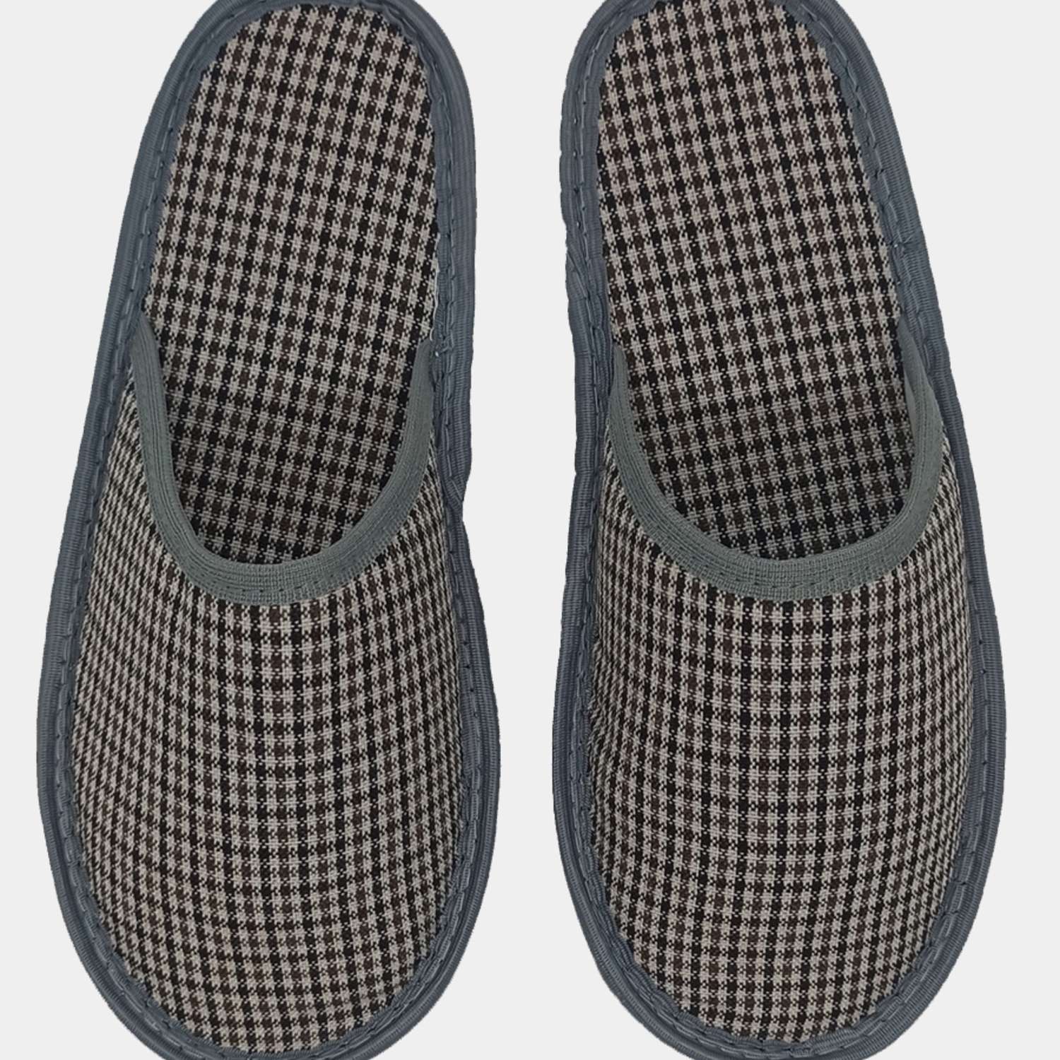 Тапочки IVShoes С-6ЖТП-МР/коричневый/клетка - фото 2