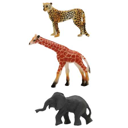 Игровой набор S+S Животные с картой обитания внутри 3 шт Zooграфия