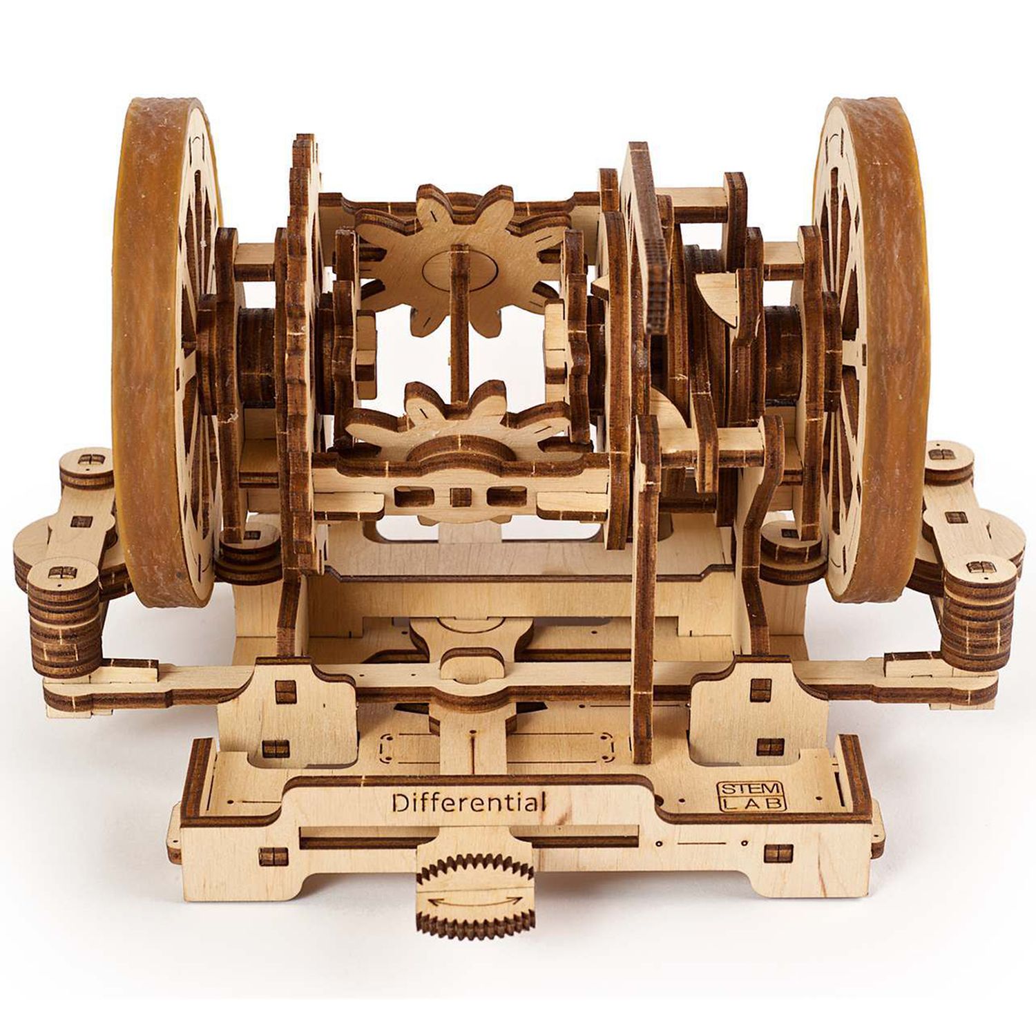 Сборная деревянная модель UGEARS Дифференциал STEM 3D-пазл механический конструктор - фото 4