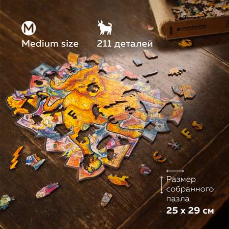 Пазл деревянный UNIDRAGON Процветающий Бык размер 25 x 29 см 211 деталей