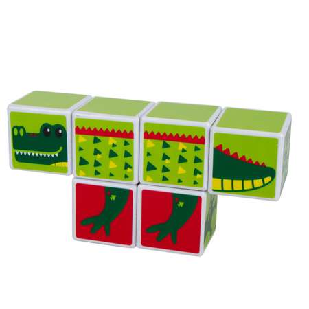Кубики KriblyBoo магнитные с рисунком 6шт 74249