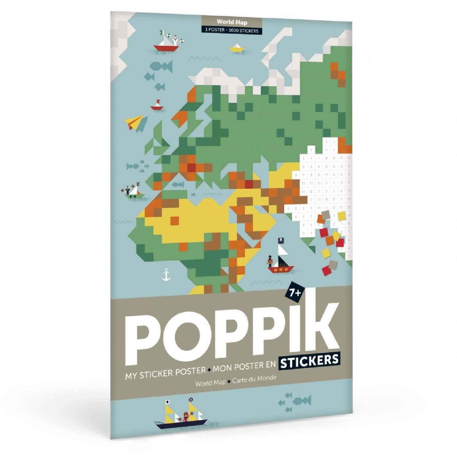 Постер из наклеек Poppik Карта мира - фото 1
