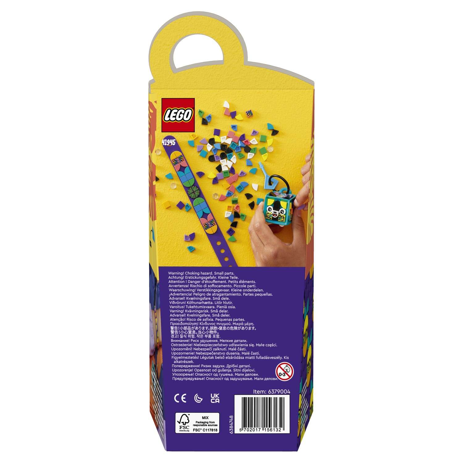 Конструктор LEGO DOTS Браслет и брелок для сумки Неоновый тигр 41945 - фото 3