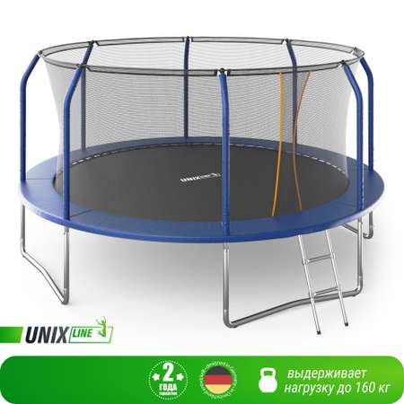 Батут каркасный supreme basic UNIX line 14 ft Blue диаметр 427 см до 160 кг диаметр прыжковой зоны 370 см