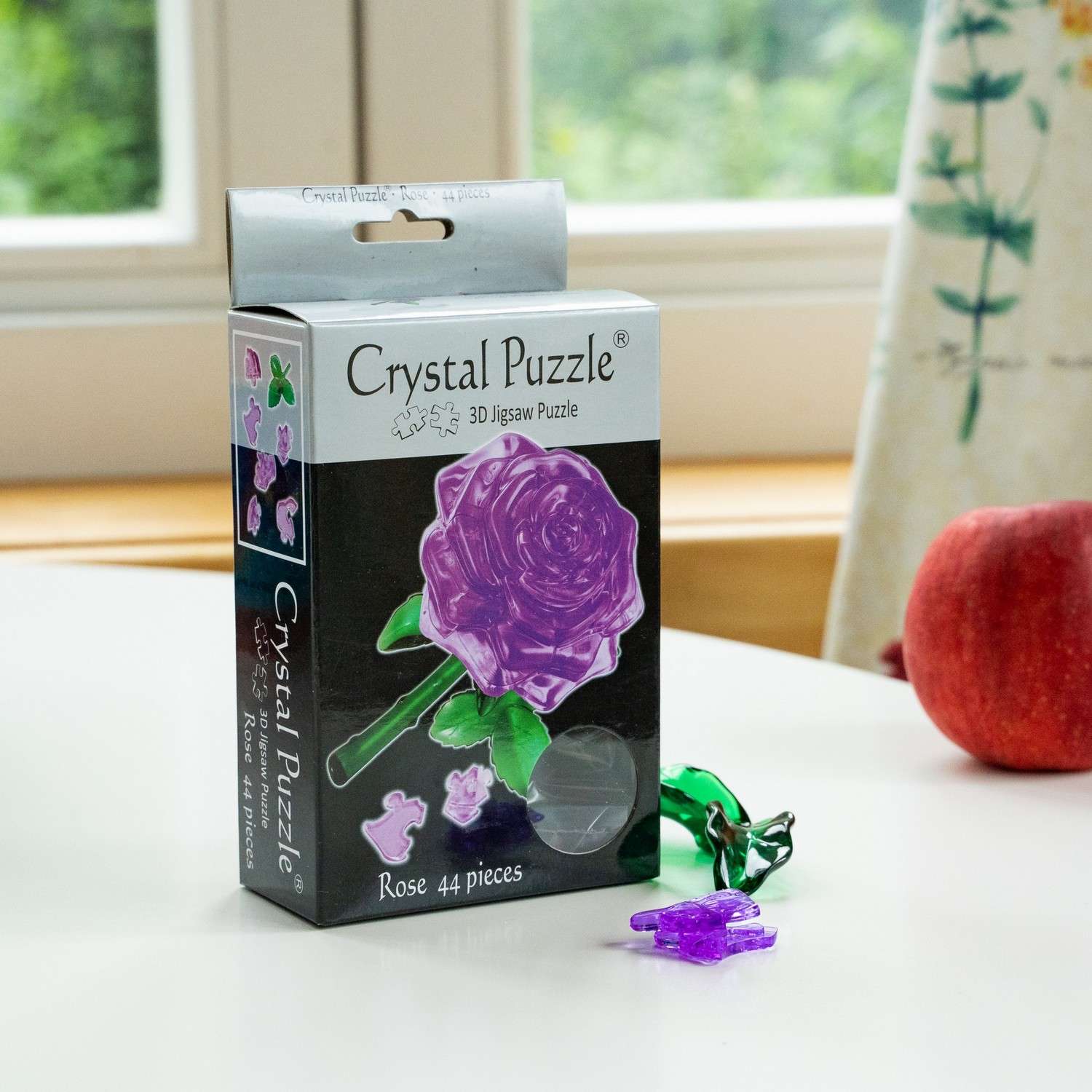 3D-пазл Crystal Puzzle Роза пурпурная - фото 2