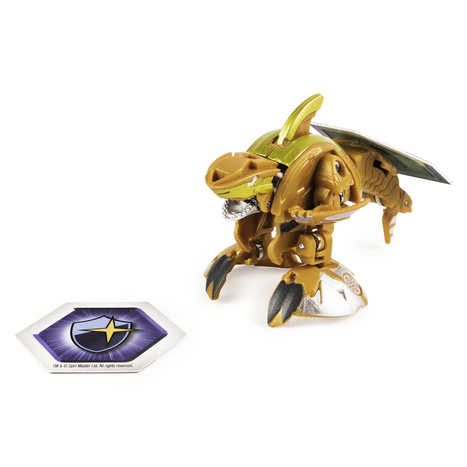 Фигурка-трансформер Bakugan S3 Ультра Monster Shark Gold 6061538/20132909 - фото 4