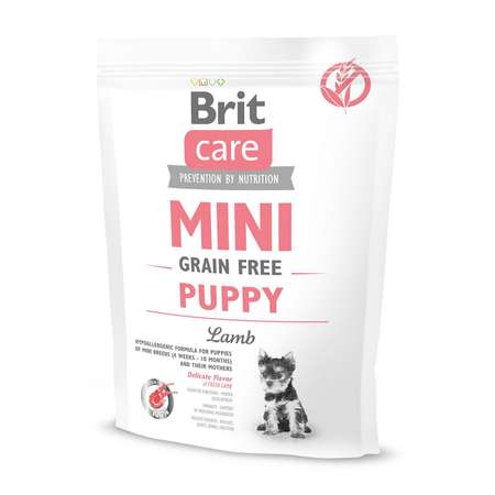 Корм для щенков Brit Care 400г для мини пород беззерновой с ягненком сухой