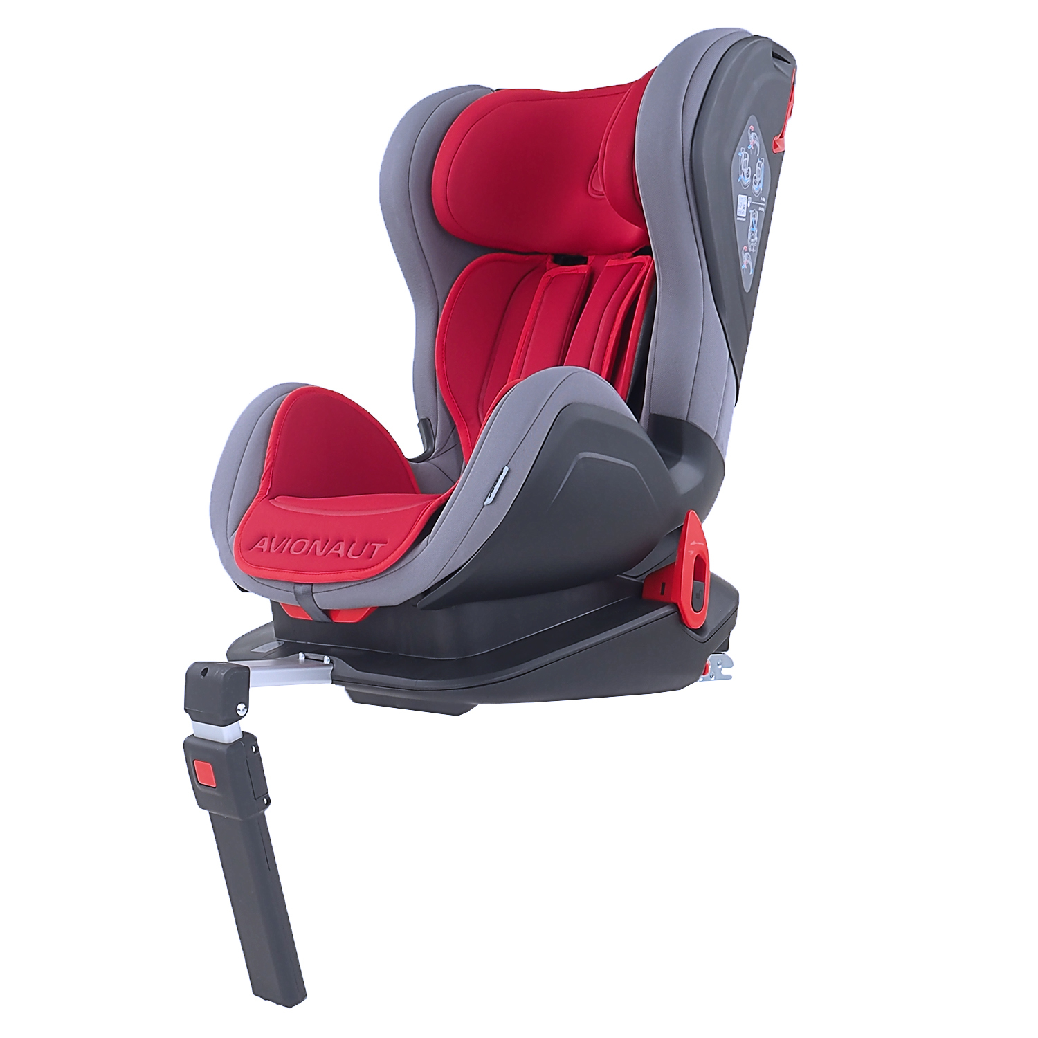 Автокресло Avionaut Glider Isofix 9-25кг Красный-Серый - фото 6