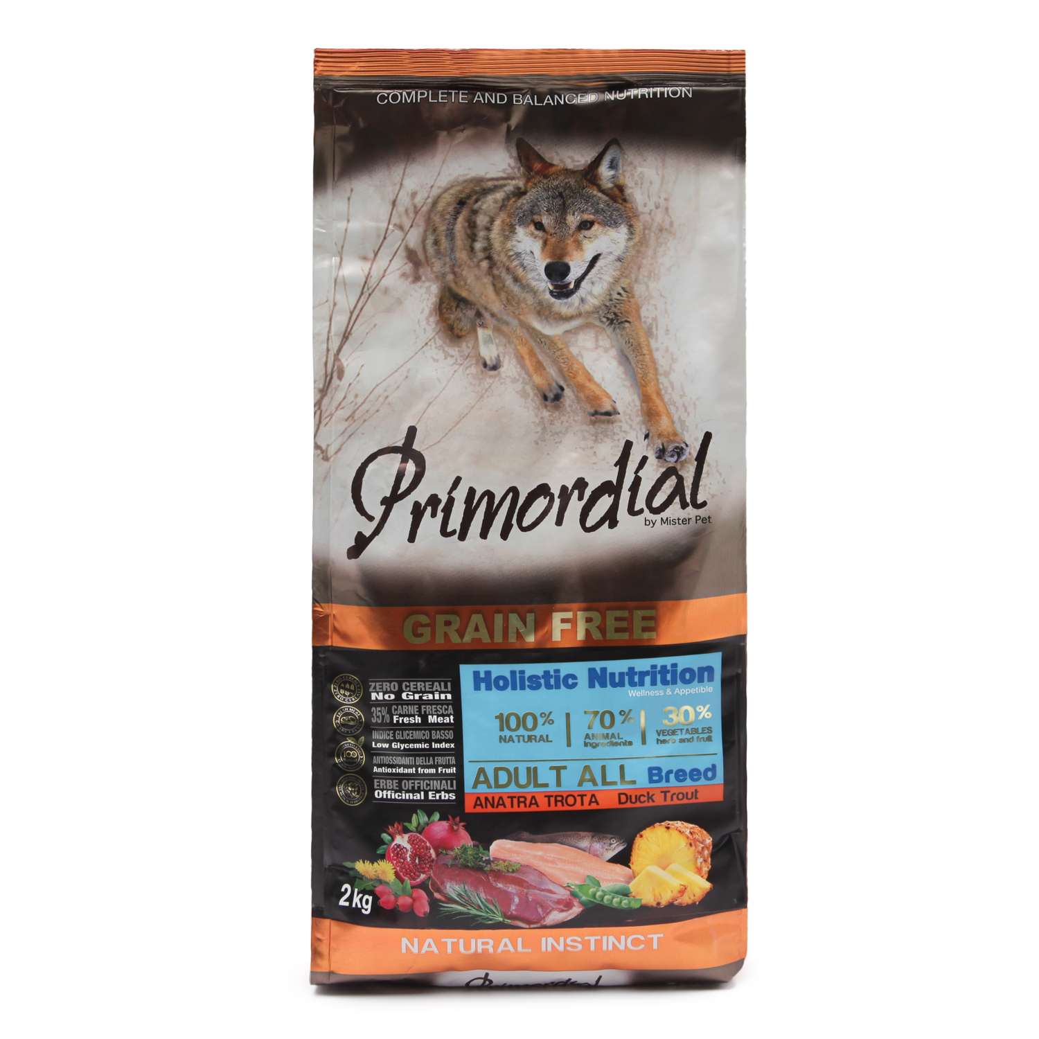 Корм для собак Primordial беззерновой форель-утка 2кг - фото 2
