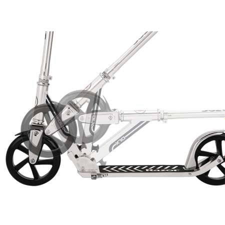 Самокат двухколёсный детский RAZOR A5 DLX серебристый городской складной лёгкий для детей и взрослых