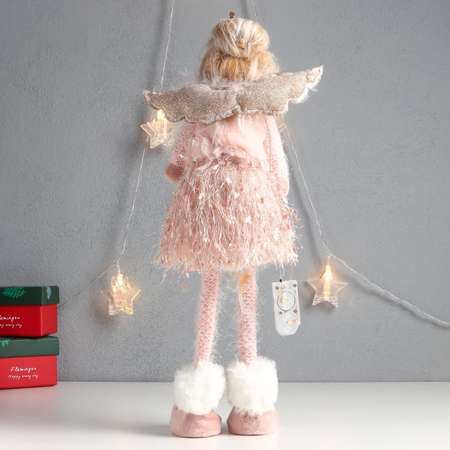 Кукла интерьерная Зимнее волшебство «Ангелочек-принцесса в розовом наряде» 41х12х12 см