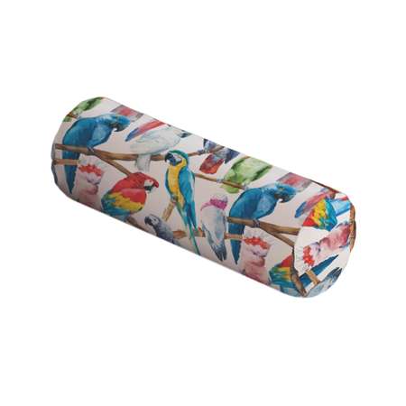 Декоративная подушка-валик JoyArty Коллекция попугаев