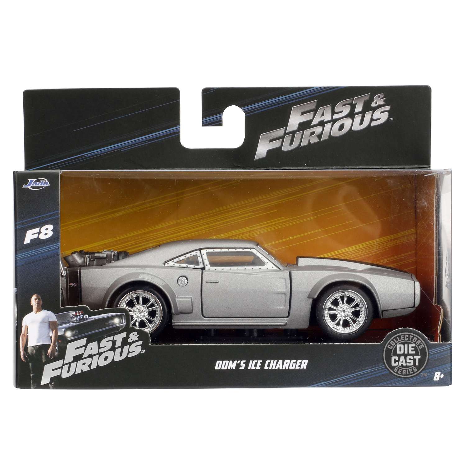 Машинка Fast and Furious Jada 1:32 Ff8 Ice Charger-Free Rolling Серая 98299 98299 - фото 2