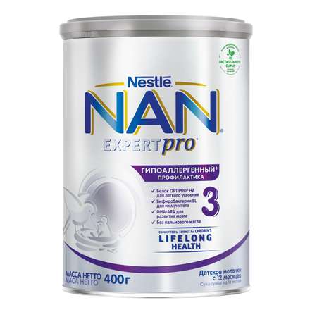Смесь NAN 3 гипоаллергенный 400 г с 12 мес