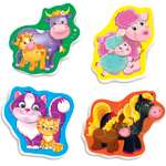 Пазл Vladi Toys мягкие Baby Puzzle Мама и малыш 4 картинки