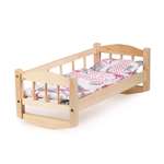 Кроватка для кукол Тутси с одним бортиком светлая деревянная