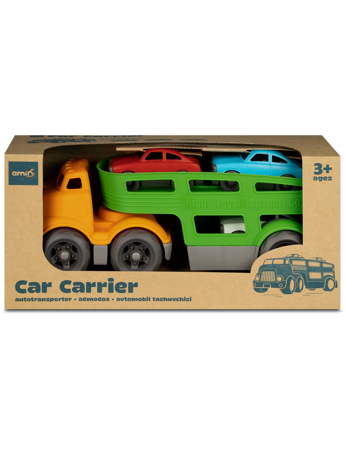 Машинка ДЖАМБО Трейлер оранжево-зеленый в коробке JB5300603 - фото 22