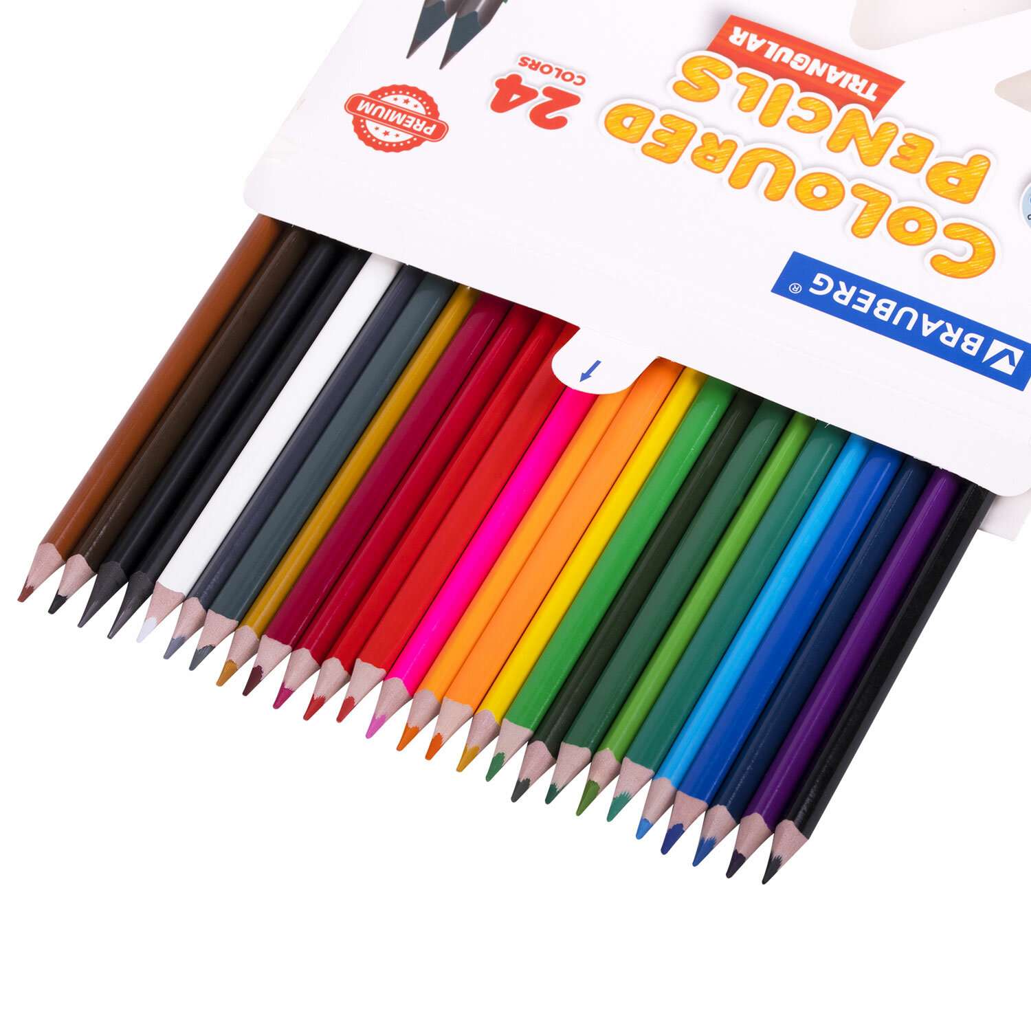 Карандаши цветные Brauberg мягкие художественные для рисования 24 цвета + 2 чернографитных карандаша - фото 2