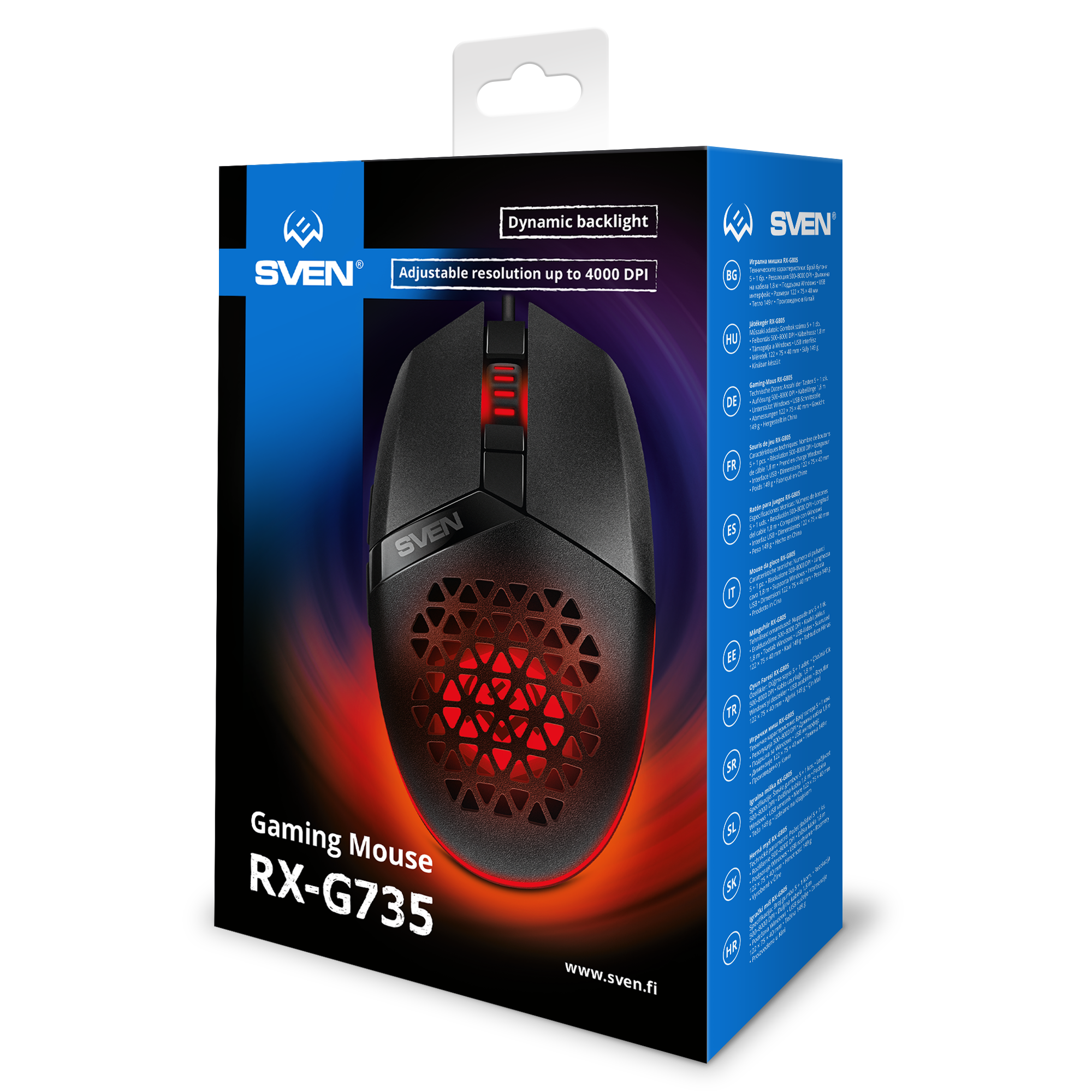 Мышь игровая SVEN rx-g735 с RGB-подсветкой - фото 1
