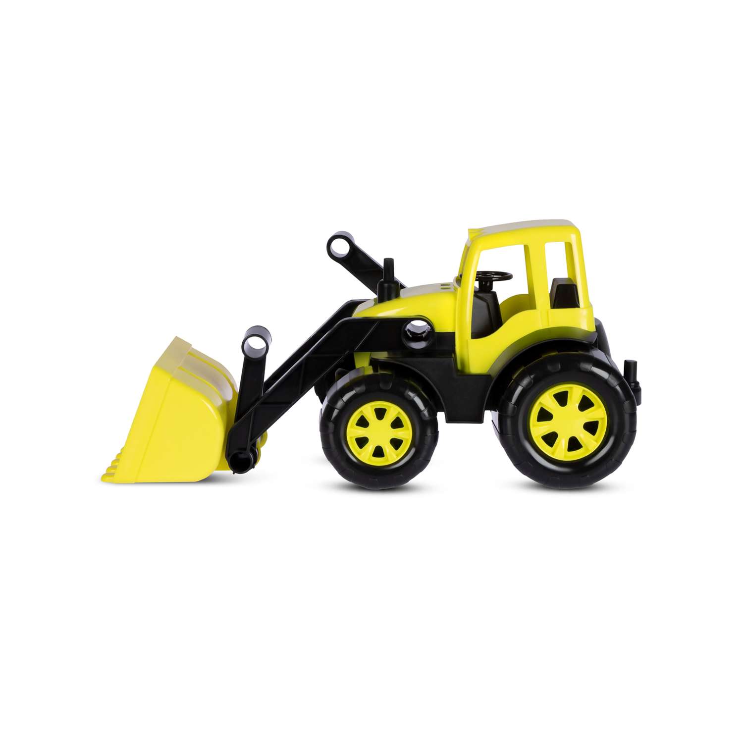 Машинка ДЖАМБО Трактор с ковшом желтый JB5300686 - фото 8
