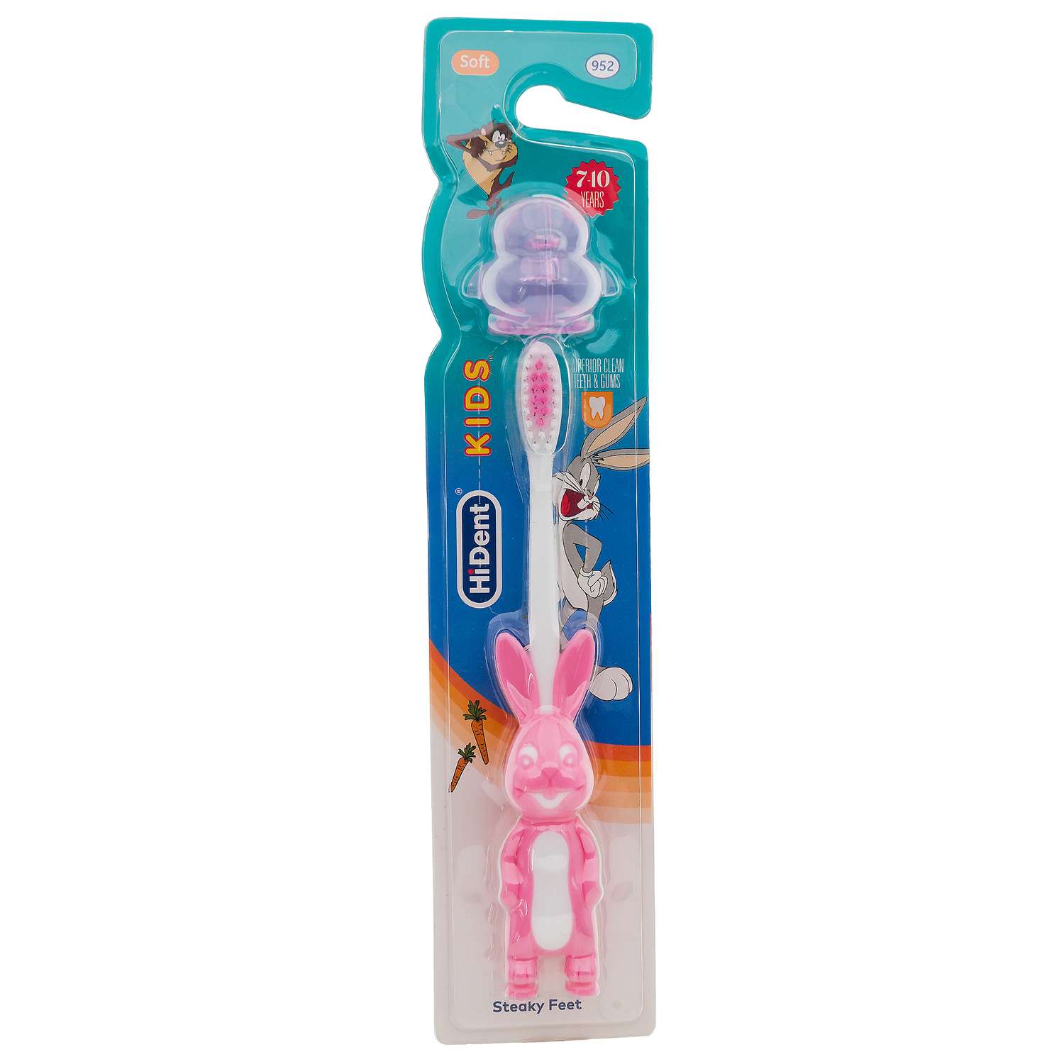 Зубные щетки детские Hi Dent Bunny мягкая с колпачком 7-10лет розовая 2шт - фото 2