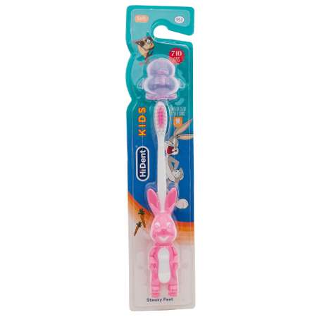 Зубные щетки детские Hi Dent Bunny мягкая с колпачком 7-10лет розовая 2шт