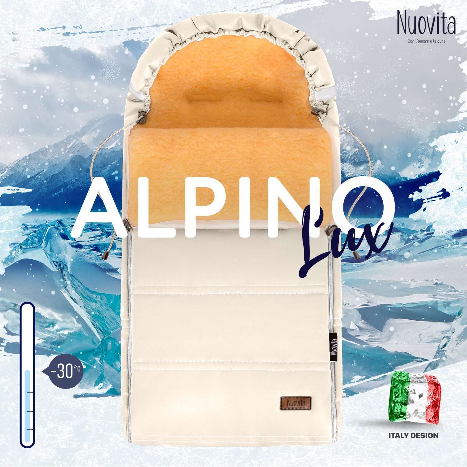 Конверт Nuovita Alpino Lux Pesco Кремовый - фото 4