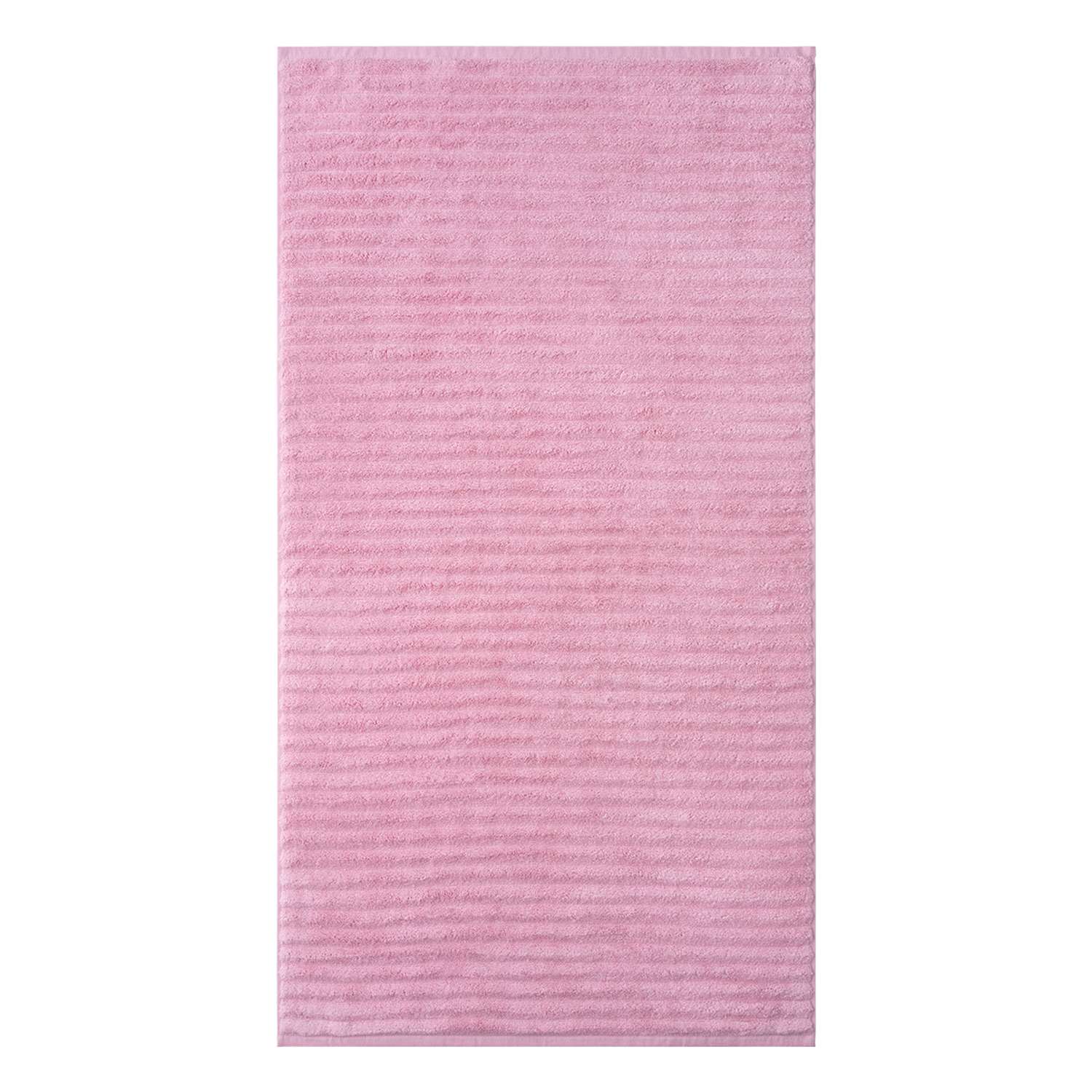 Полотенце махровое LUCKY Волна 70x130 см 100% хлопок розовый - фото 5