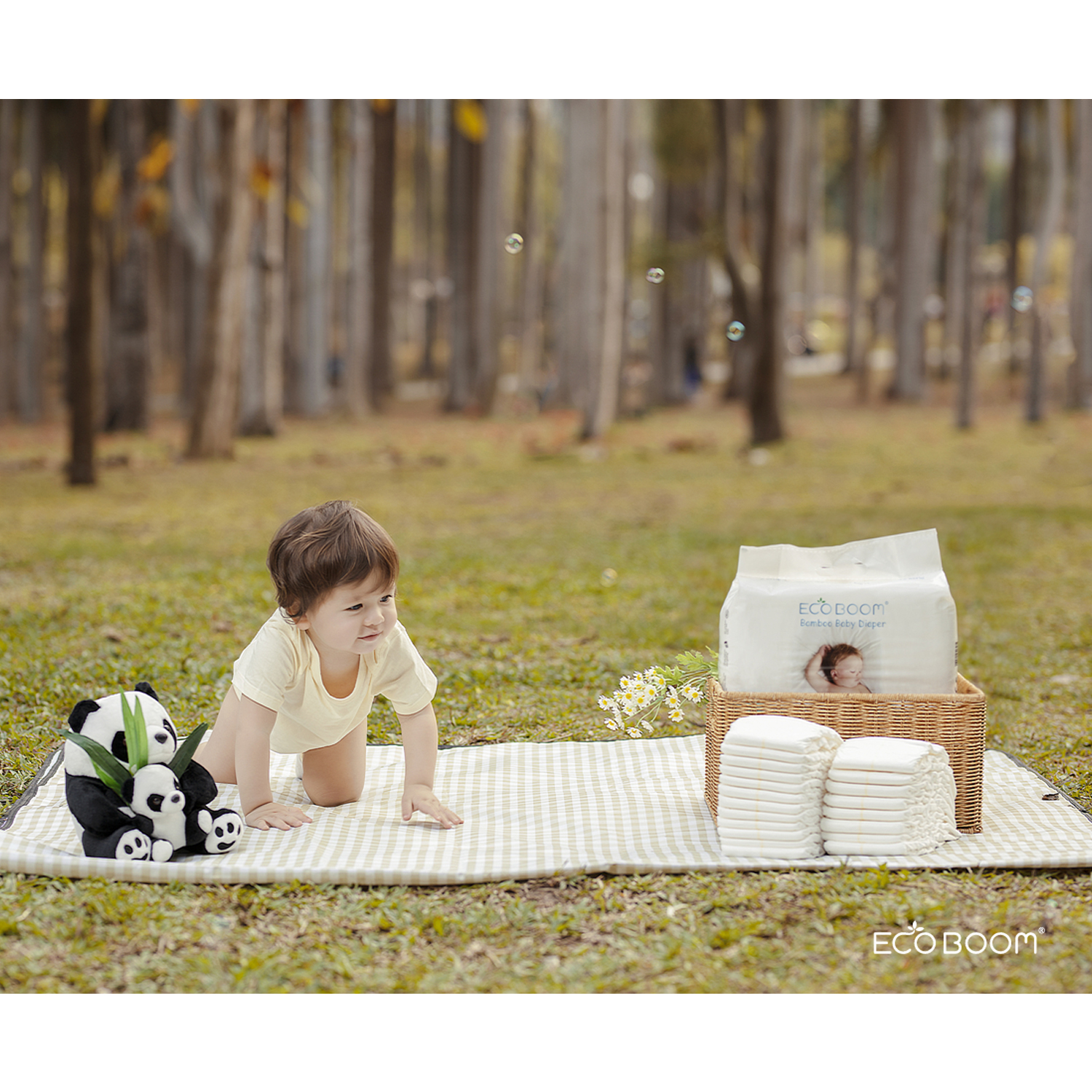 Бамбуковые подгузники детские ECO BOOM размер 3/M для детей весом 6-10 кг 32 шт - фото 9
