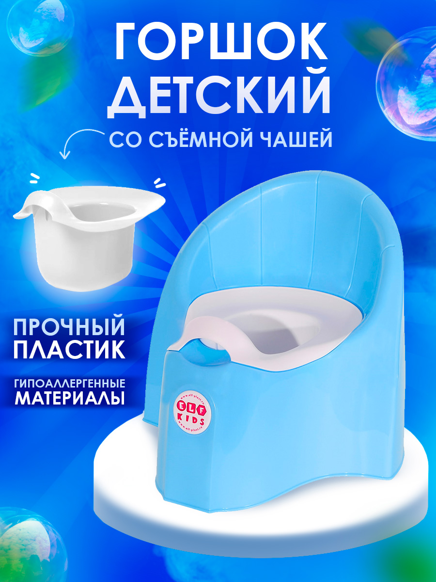 Горшок детский elfplast Junior голубой - фото 1