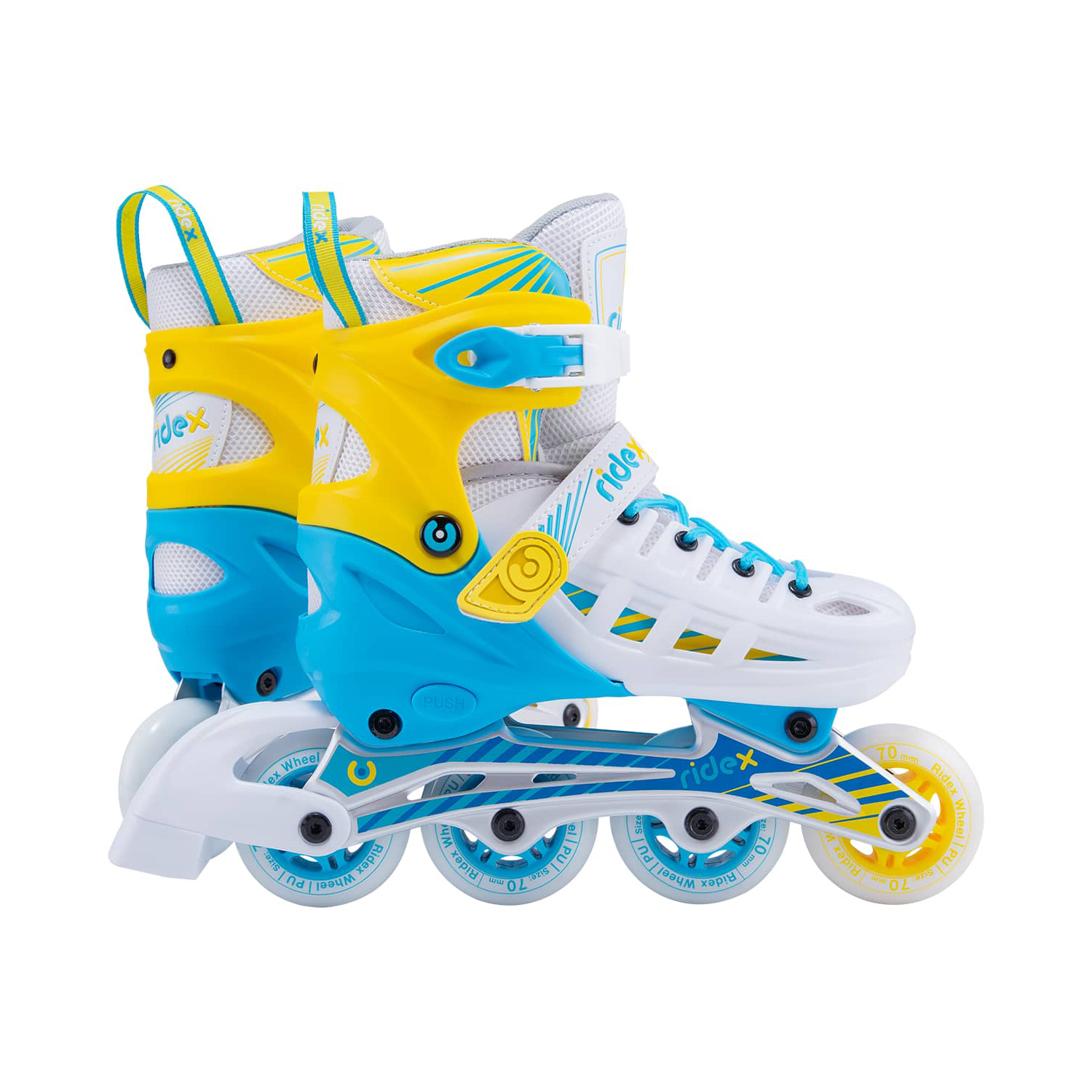 Ролики раздвижные RIDEX Inline skates Twist Yellow plastic S - фото 1