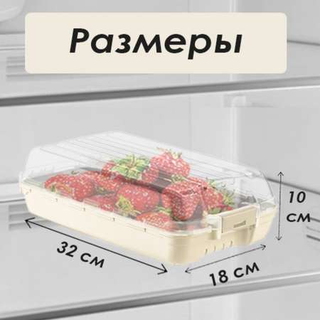 Контейнер для холодильника Дунья Догуш пластик Молочный 4 шт