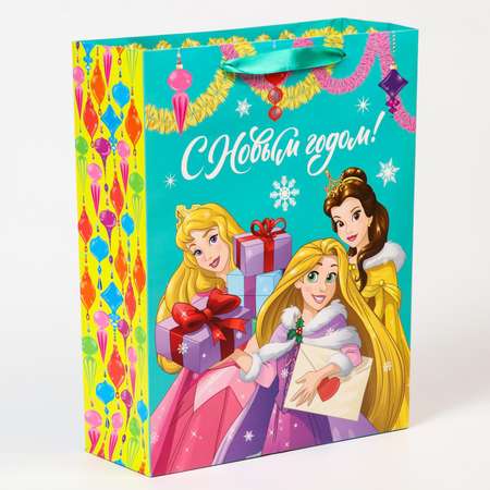 Пакет Disney ламинат вертикальный «С новым годом!» Принцессы 31х40х11.5