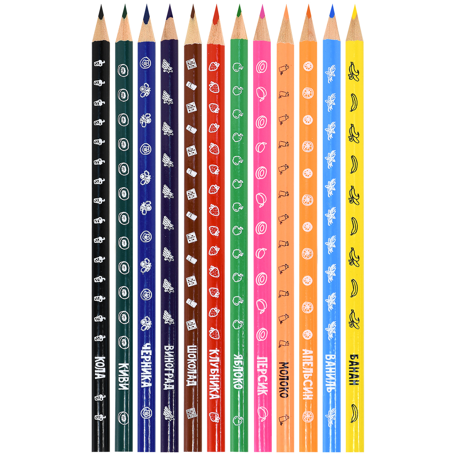 Набор цветных карандашей Каляка-Маляка супермягкий грифель 12цветов КТКМ12А - фото 5
