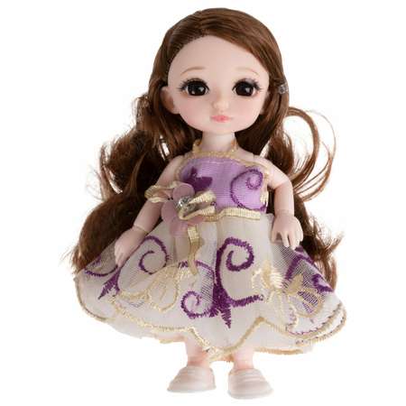 Кукла шарнирная 15 см 1TOY Alisa Kawaii с длинными волосами брюнетка БЖД bjd аниме экшн фигурка с аксессуарами