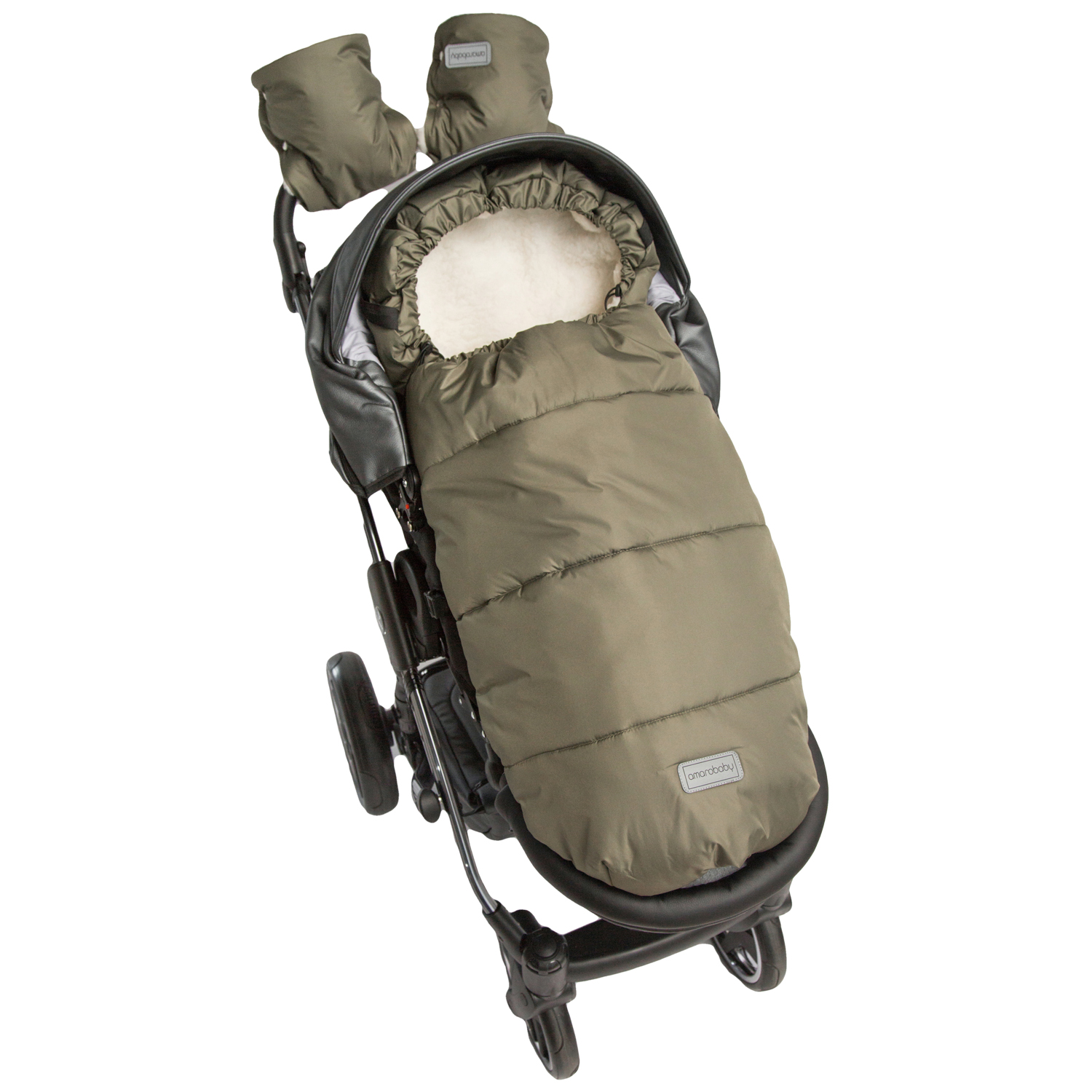 Муфты на ручку коляски AmaroBaby Snowy Travel Хаки AMARO-6103-HK - фото 3