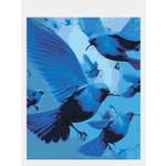 Картина по номерам 50х40 Selfica Стая синих птиц