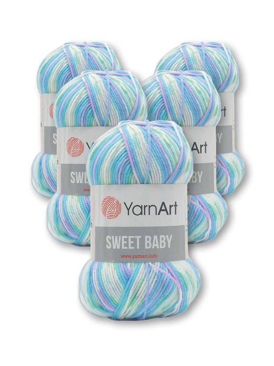 Пряжа для вязания YarnArt Sweet Baby 100 гр 300 м акрил тонкая детская 5 мотков цвет 903 - фото 1